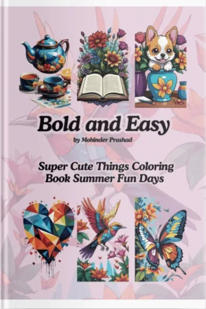 Bold and Easy Super Cute Things Coloring Book for Summer Fun Days front cover