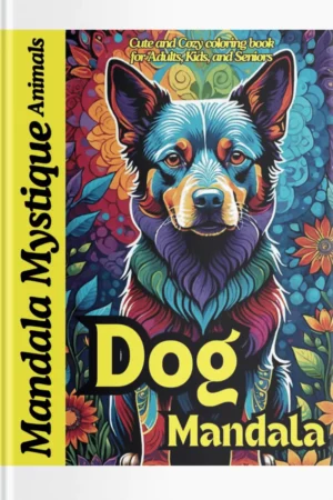 Dog Mandala Coloring Book – Mystical Animal Designs for Stress Relief & Creativity | Mandala Mystique Animals front cover