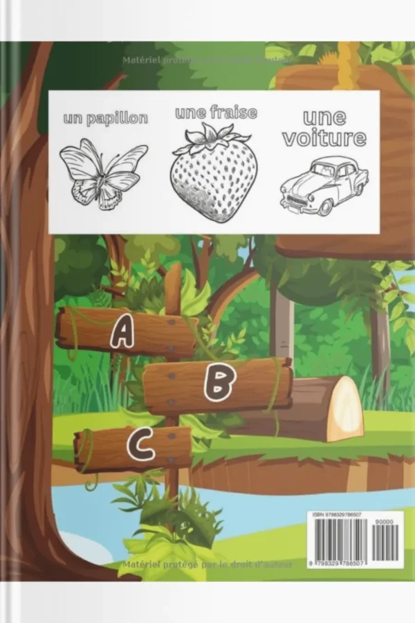 French ABC Coloring Book for Kids – Fun Bilingual Alphabet Learning with Cute Animals back cover