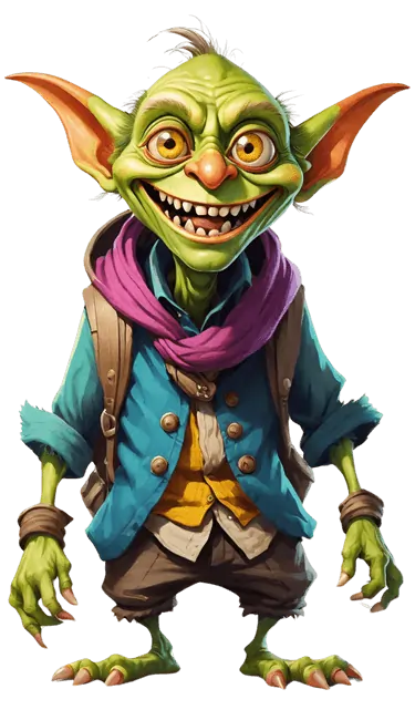 Goblin cartoon coloring page for kids and teens from ColorBook.in