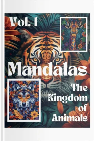 Mandalas – The Kingdom of Animals A Relaxing Animal-Themed Coloring Book for Adults and Teens front cover