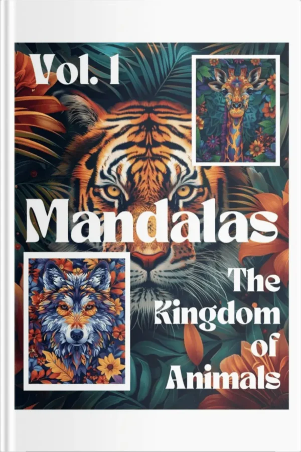 Mandalas – The Kingdom of Animals A Relaxing Animal-Themed Coloring Book for Adults and Teens front cover