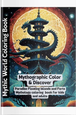 Mythic World Coloring Book – A Mythographic Adventure for All Ages front cover