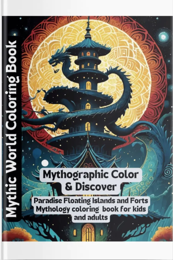 Mythic World Coloring Book – A Mythographic Adventure for All Ages front cover
