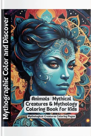 Mythographic Color and Discover: Animals | Mythical Creatures & Mythology Coloring Book for Kids | Mythological Creatures Coloring Pages cover