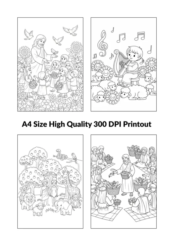 Free Bible Coloring Pages for Kids – Free Printable Christian Sheets - Image 2