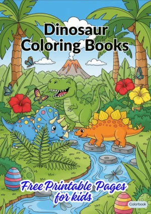 Dinosaur Coloring Pages – Free Printable PDF for Kids