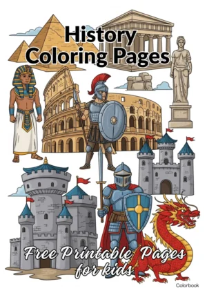 History Coloring Pages – Free Printable Ancient Civilizations & Cultures front cover