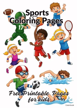 Sports Coloring Pages – Free Printables for Active Kids front cover